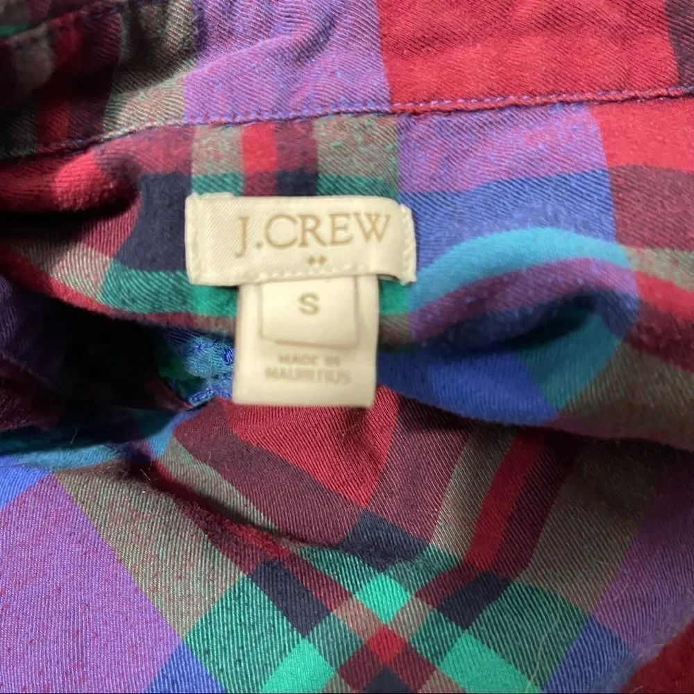 J.Crew Factory Plaid Popover Shirt - Picture 5 of 6